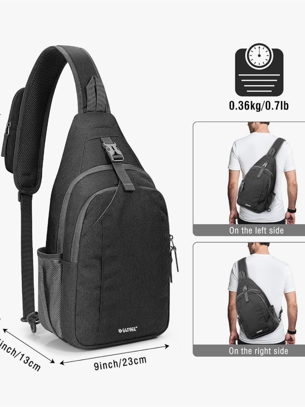 NWT G4FREE RFID Travel Sling Daypack - Picture 10 of 12
